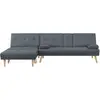 Image de Canapé scandinave convertible 5 places en tissu gris