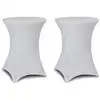 Image de Lot de 2 housses pour mange-debout d80cm en polyester blanc