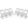 Image de 6 chaises de réception pliantes blanches en plastique et métal