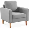 Image de Fauteuil en tissu gris clair