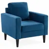 Image de Fauteuil en velours bleu