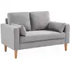 Image de Canapé 2 places en tissu gris clair style scandinave