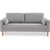 Image de Canapé 3 places en tissu gris clair scandinave