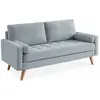 Image de Canapé scandinave 3 places en tissu gris clair droit