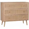 Image de Commode en décor bois et cannage