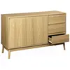 Image de Buffet en décor bois 2 portes et 3 tiroirs