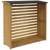 Image de Abri buches, en bois, avec toiture et plancher
