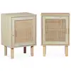 Image de 2 tables de chevet en cannage, 40x30x58cm