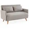 Image de Canapé convertible en tissu beige