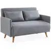 Image de Canapé convertible en tissu gris clair