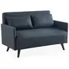 Image de Canapé convertible en tissu gris foncé