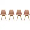 Image de Lot de 4 chaises scandinaves, vieux rose