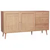 Image de Buffet de rangement naturel en cannage 150 x 39 x 79cm