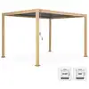 Image de Pergola bioclimatique coloris bois
