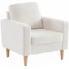Image de Fauteuil scandinave à bouclettes blanches