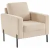 Image de Fauteuil en velours côtelé beige