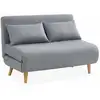 Image de Canapé convertible en tissu gris clair