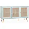 Image de Buffet de rangement en cannage vert céladon