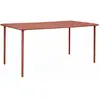 Image de Table de jardin rectangulaire en métal terracotta 6 à 8 places