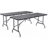 Image de Lot de 2 tables table de réception grises 180cm