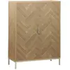 Image de Vaisselier effet bois décor chevrons 2 portes
