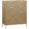 Image de Commode de rangement décor chevrons 4 tiroirs