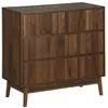 Image de Commode décor bois noyer, 3 tiroirs