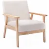 Image de Fauteuil scandinave tissu bouclette