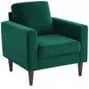 Image de Fauteuil scandinave en velours vert anglais