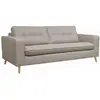 Image de Canapé lit 3 places beige / lin matelas 12cm
