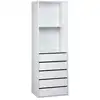 Image de Module dressing 5 tiroirs, 2 étagères, blanc