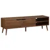 Image de Meuble tv en mdf effet bois de noyer, 2 portes, 160 cm