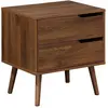 Image de Table de chevet décor bois teinté noyer