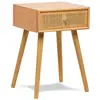 Image de Table de chevet 1 tiroir en rotin naturel