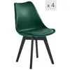 Image de Lot de 4 chaises scandinaves en bois et polypropylène vert menthe