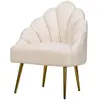 Image de Fauteuil retro en métal et boucles blanches