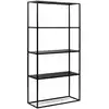 Image de Etagère style industriel de 4 niveaux en métal noir