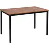 Image de Table à manger 4 personnes en métal et bois marron l120