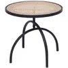 Image de Table d'appoint en métal et rotin