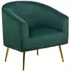 Image de Fauteuil de salon en métal et velours vert style retro