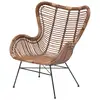 Image de Fauteuil en métal et rotin naturel