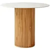 Image de Table à manger en bois avec plateau effet marbre