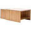 Image de Set de 2 tables basses gigognes en bois et effet marbre