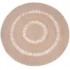 Image de Tapis rond en jute naturelle tissée marron 180 x 180 cm