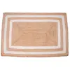 Image de Tapis rectangulaire en jute naturelle tissée marron 120 x 80 cm