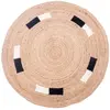Image de Tapis rond en jute naturelle tissée marron 90 x 90 cm