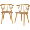Image de Lot de 2 chaises naturelles à barreaux en bois et contreplaqué