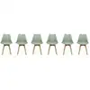 Image de Lot de 6 chaises scandinaves vert céladon