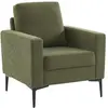 Image de Fauteuil en velours côtelé kaki foncé