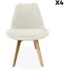 Image de Chaise bouclette blanche (lot de 4)